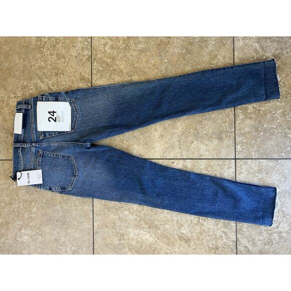 NWT RE/DONE ORIGINALS High Rise Ankle Crop Jean in Dusk Destroy Size 24 - Picture 16 of 16